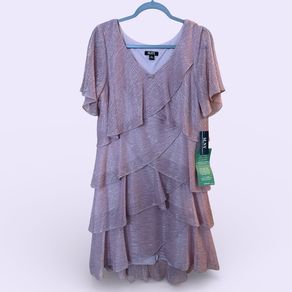 SLNY Dresses & Skirts - SLNY Shimmering Mauve High Low Dress